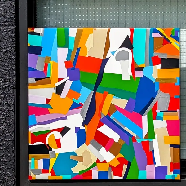 KOLLAGƎ table — polyacrylic surface study, placement and composition